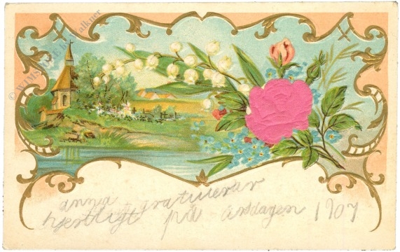landschaft mit blumenstrauß