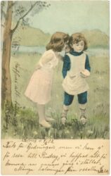 kinder auf einer wiese