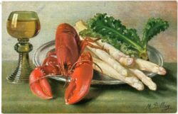 spargel, kohl, hummer spargel, kohl, hummer