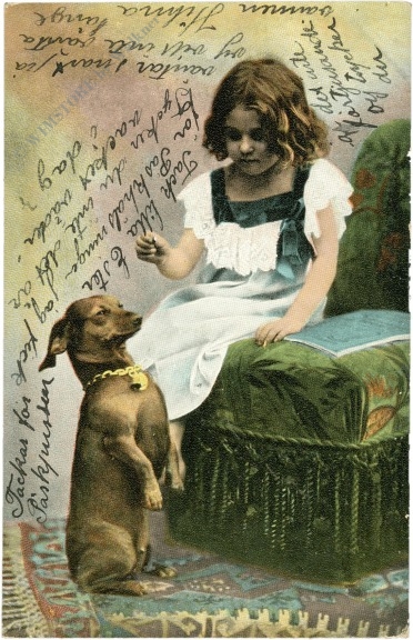 mädchen mit hund