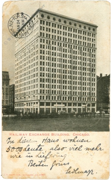 illinois, chicago, railway exchange building illinois, chicago, railway exchange building