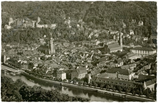 heidelberg, blick von den neuen anlagen am philosophenweg