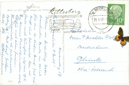 heidelberg, blick von den neuen anlagen am philosophenweg