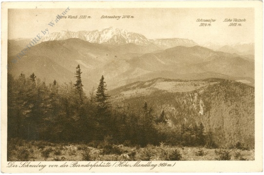 miesenbach, der schneeberg von der berndorferhütte (hoher mandling)