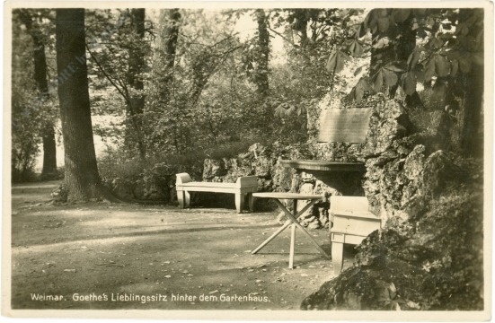 weimar, goethe's lieblingsplatz hinter dem gartenhaus