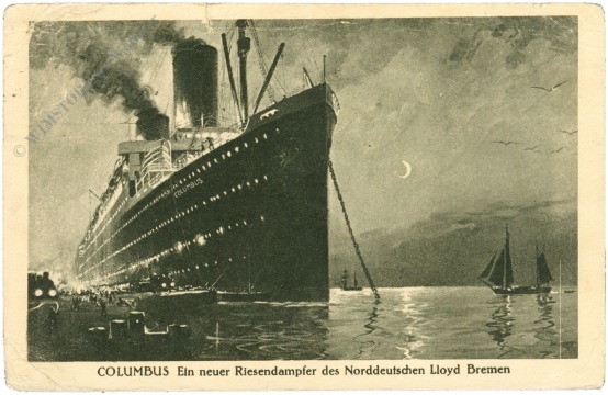columbus, ein neuer riesendampfer des norddeutschen lloyd bremen