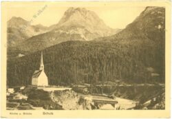 schuls (scuol), kirche und brücke