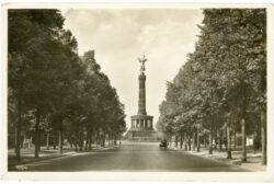 berlin, siegesallee mit siegessäule