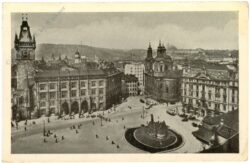 prag, altstädter ringplatz mit rathaus und hus denkmal