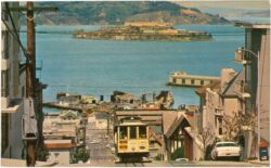 kalifornien, san francisco, cable car on san francisco hill