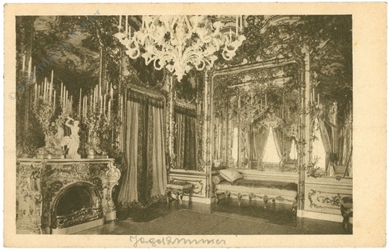 chiemsee, schloss herrenchiemsee, jagdzimmer (hellblauer salon genannt)