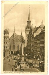 münchen, marienplatz und altes rathaus