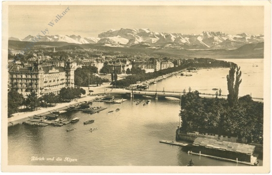 zürich, und die alpen