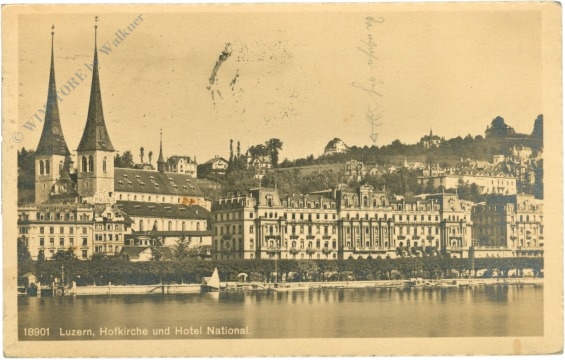 luzern, hofkirche und hotel national luzern, hofkirche und hotel national