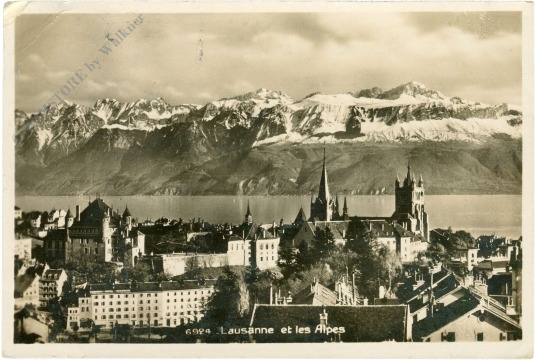 lausanne, und die alpen