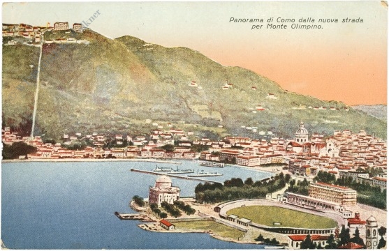 como, panorama di como dalla nuova strada per monte olimpino