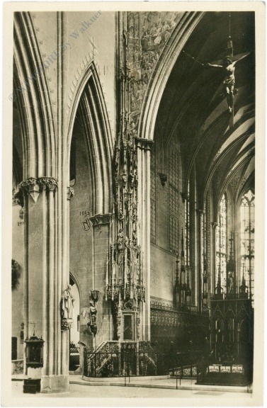 ulm, das münster, chorraum mit sakramentshaus
