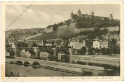 würzburg, festung marienberg mit käppele und alter mainbrücke