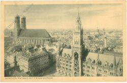 münchen, rathaus und frauenkirche