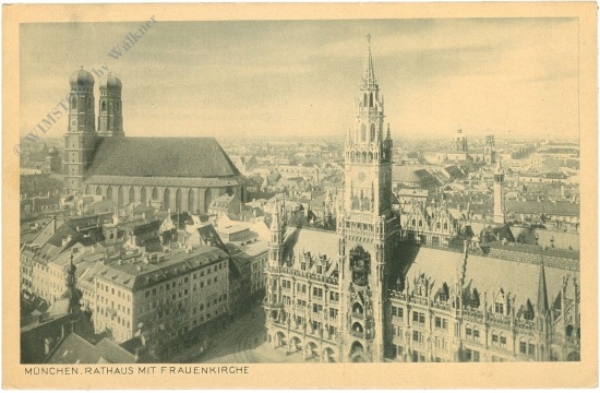 münchen, rathaus und frauenkirche