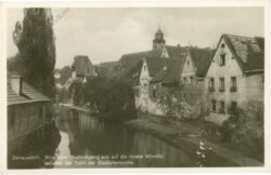 donauwörth, blick vom stadteingang aus auf die innere wörnitz