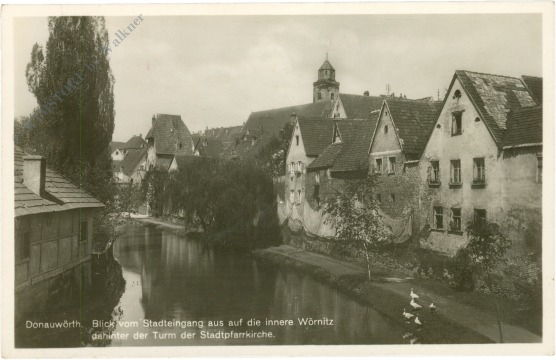 donauwörth, blick vom stadteingang aus auf die innere wörnitz donauwörth, blick vom stadteingang aus auf die innere wörnitz
