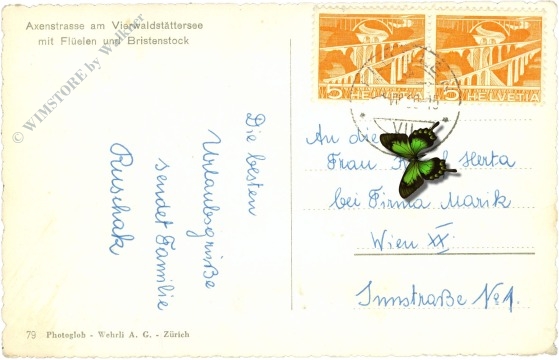 axenstrasse am vierwaldstättersee mit flüelen und bristenstock