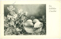 ostern, eier mit schlüsselblume