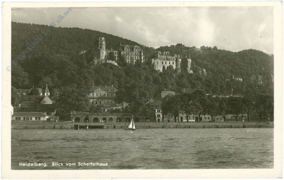 heidelberg, blick vom scheffelhaus