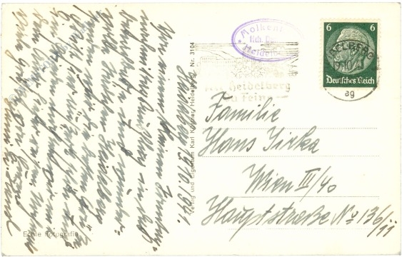 heidelberg, blick vom scheffelhaus