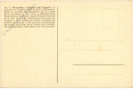 brüssel, colonne du congres