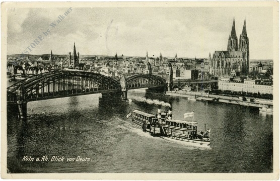 köln am rhein, blick von deutz