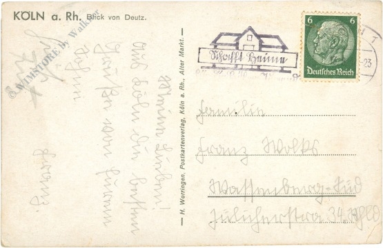 köln am rhein, blick von deutz