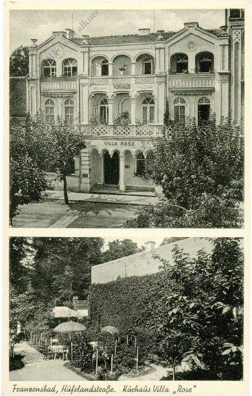 franzensbad, hüfelandstraße, kurhaus villa rose