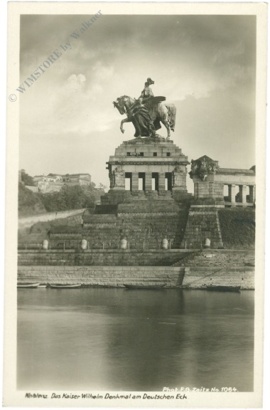 koblenz, das kaiser wilhelm denkmal am deutschen eck