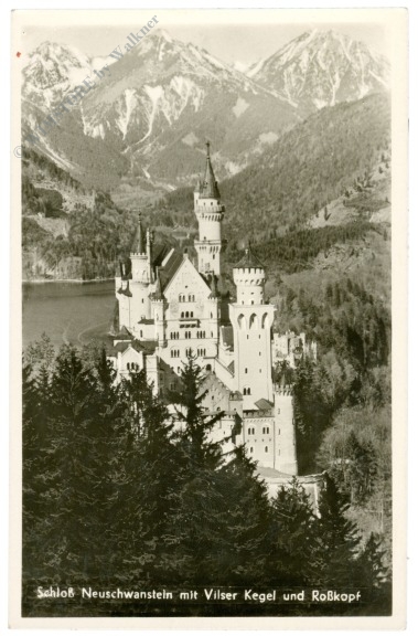 schwangau, schloss neuschwanstein mit vilser kegel und roßkopf
