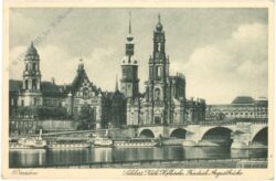 dresden, schloss, kath. hofkirche, friedrich augustbrücke