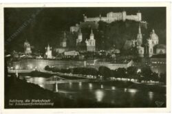 salzburg, bei scheinwerferbeleuchtung