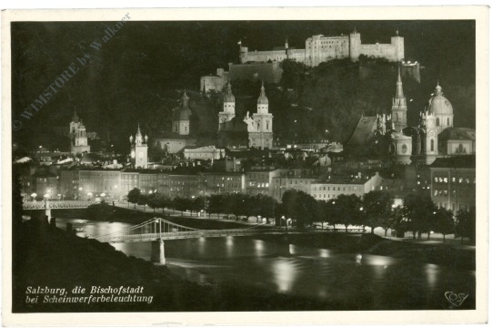 salzburg, bei scheinwerferbeleuchtung