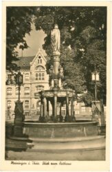 meiningen, blick zum rathaus