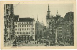münchen, marienplatz und altes rathaus