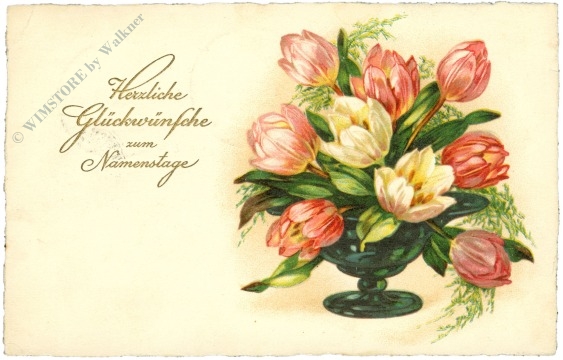 namenstag, tulpenstrauß