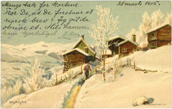 oslo (kristiania), eingeschneiter weg oslo (kristiania), eingeschneiter weg