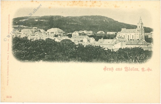 bad vöslau, gruss aus, ortsansicht