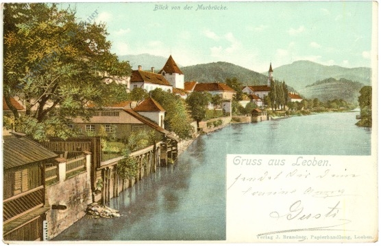 leoben, blick von der murbrücke
