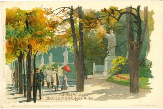 berlin, blick durch die sieges allee