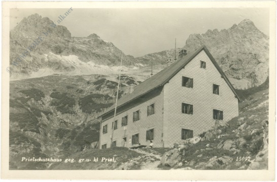 hinterstoder, prielschutzhaus gegen gr. und kl. priel