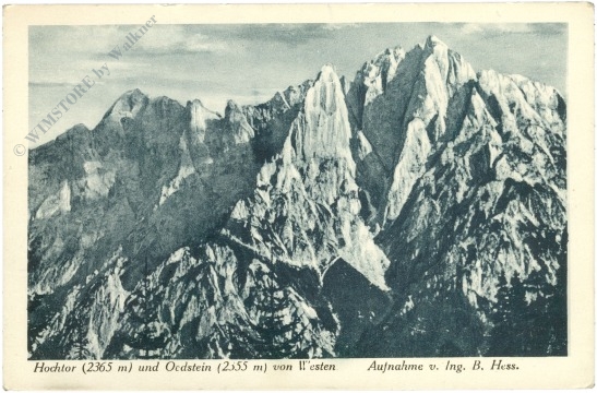 johnsbach, hochtor und oedstein von westen