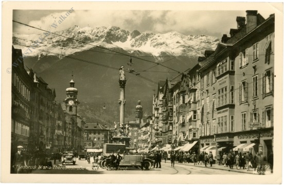 innsbruck, m. theresiastraße mit nordkette
