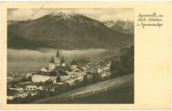 mariazell, im nebel, oetscher und gemeindealpe